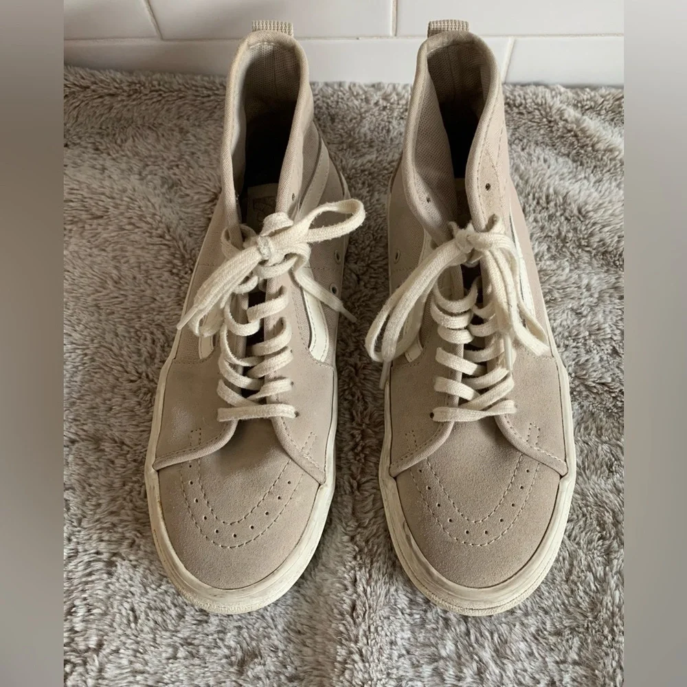 VANS Beige Sentry Sk8-Hi WC High Top Unisex Lugged Soles Sneakers 6.5M 8W - Picture 3 of 9